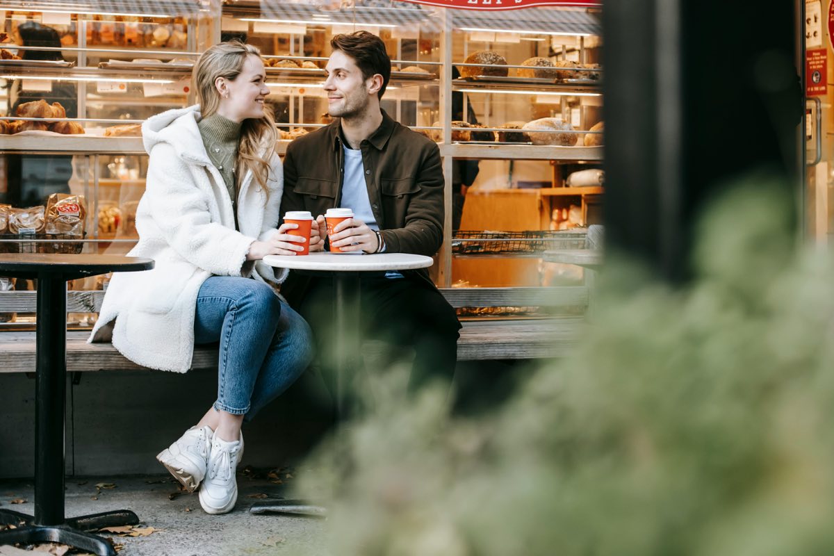 Couple on a coffee date