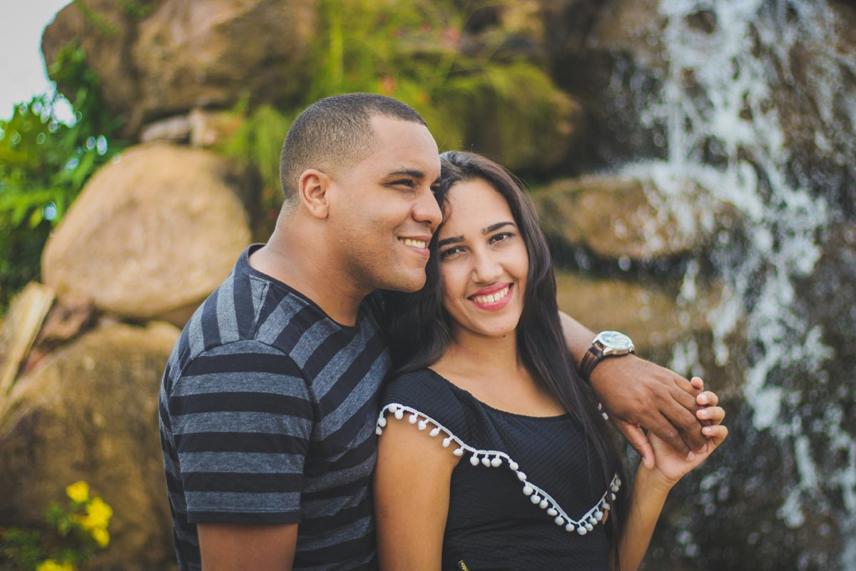 Happy couple outdoors